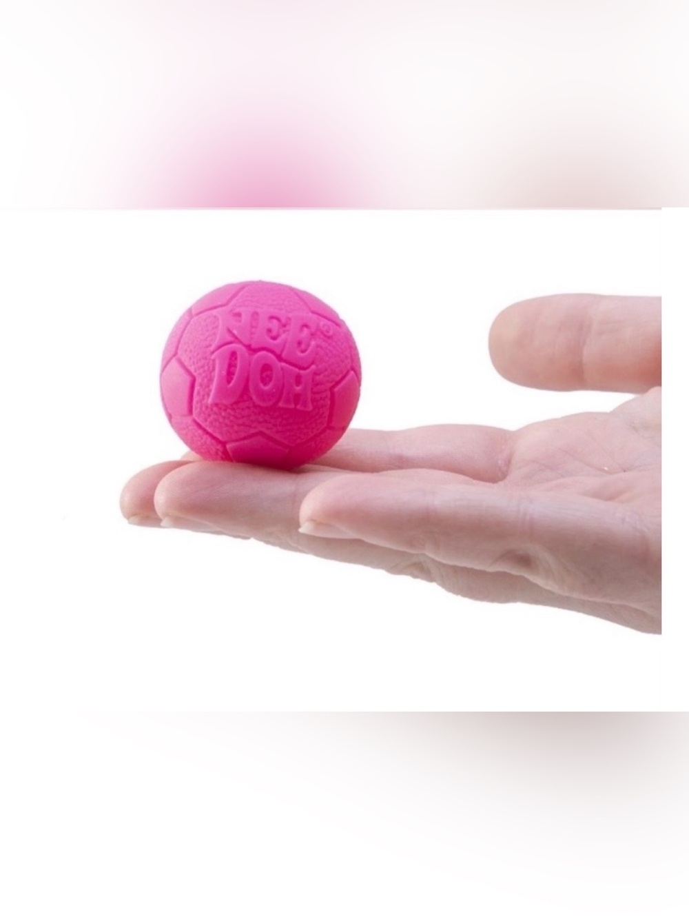Needoh Hot Shots Teenie 4 pack Squishy Squeezy Fidget Toy Pink Blue Football - Picture 12 of 14